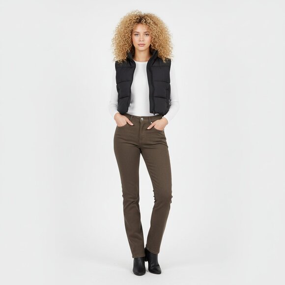 Giorgio Armani Jeans Brown High Waist Straight Leg Jeans 34 - Picture 9 of 11